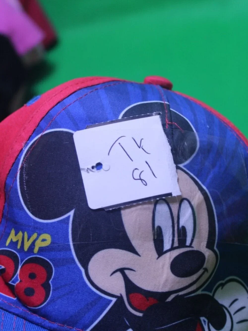 Disney Youth Kids Mickey Mouse MVP 28 Baseball Cap Hat Red and Blue Adjustable
